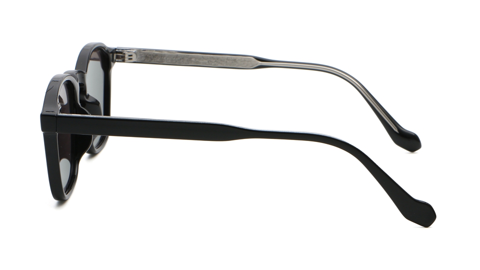 Sunglasses wire core temple detail