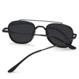 Back view of polarized sunglasses showing lens quality and nose pads.