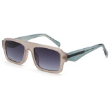 80814 Chic Nude and Green Contrast Frame Sunglasses
