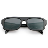 Top-down view of 80814 bold black square frame sunglasses UV400