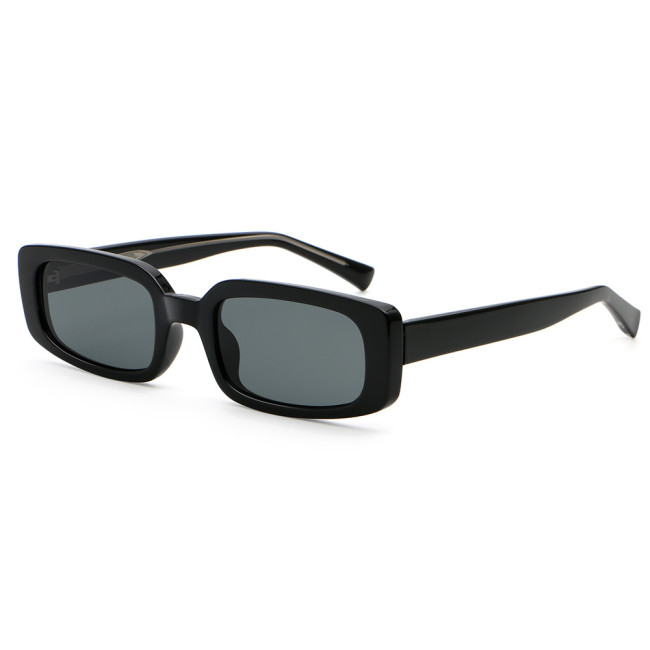 Retro Bold Rectangle Sunglasses UV400 - Premium CP Wire Core Temples