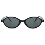 Front view of retro oval sunglasses unisex design