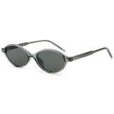 Transparent grey small frame sunglasses vintage style