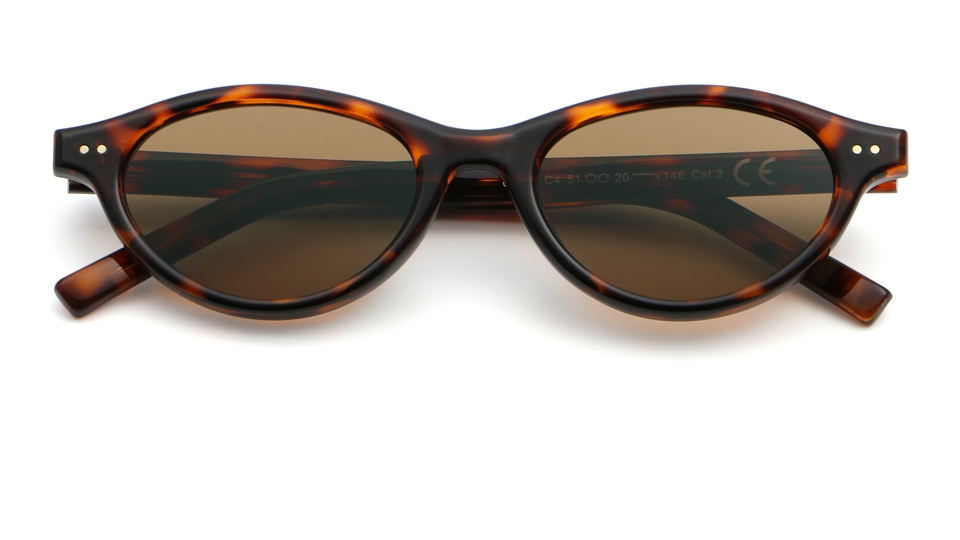 Oval sunglasses detail close-up