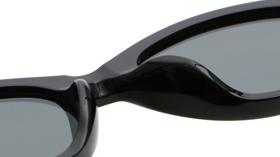 Crystal grey oval sunglasses grey lenses