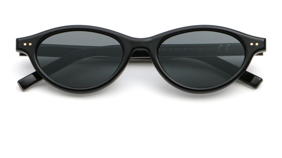 Tortoiseshell oval sunglasses brown lenses