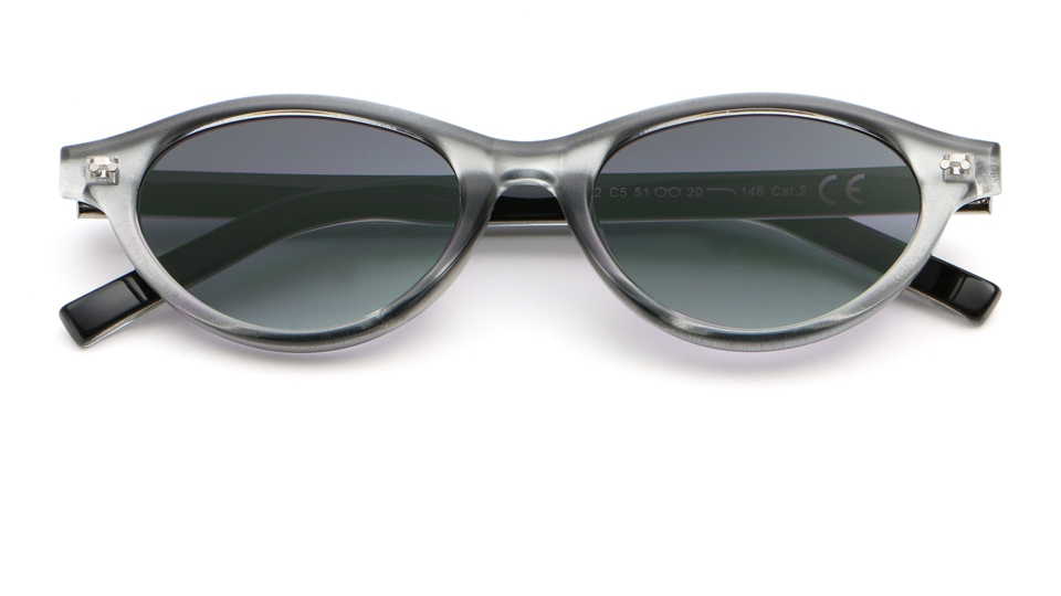 Unisex oval sunglasses back view
