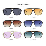 Retro Classic Oversized Square  Gradient Lens UV400 Protection Pilot Sunglasses