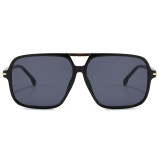 Retro Classic Oversized Square  Gradient Lens UV400 Protection Pilot Sunglasses