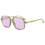 Retro Classic Oversized Square  Gradient Lens UV400 Protection Pilot Sunglasses