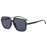 Retro Classic Oversized Square  Gradient Lens UV400 Protection Pilot Sunglasses