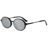 Retro Luxury Oval Metal Frame Y2K Style UV400 Shades Sunglasses