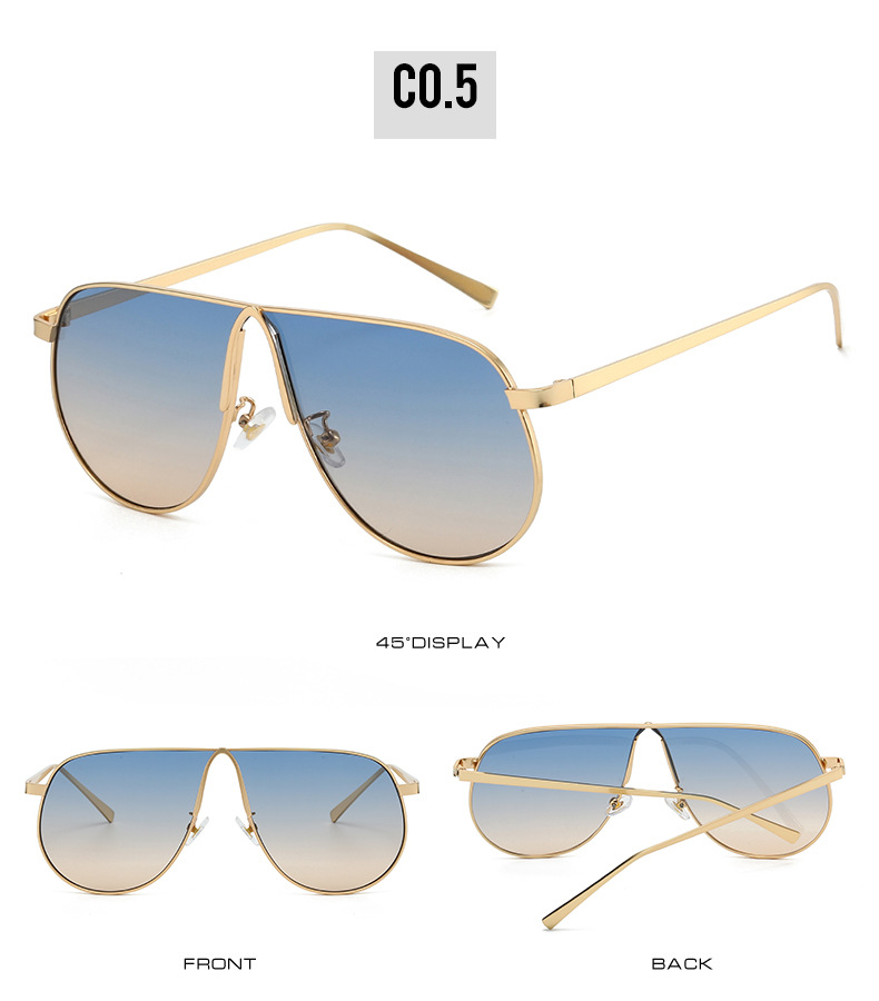 Retro Metal Pilot Style Sunglasses - Color Option Black
