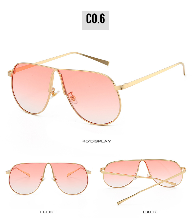 Retro Metal Pilot Style Sunglasses - Color Option Rose Gold