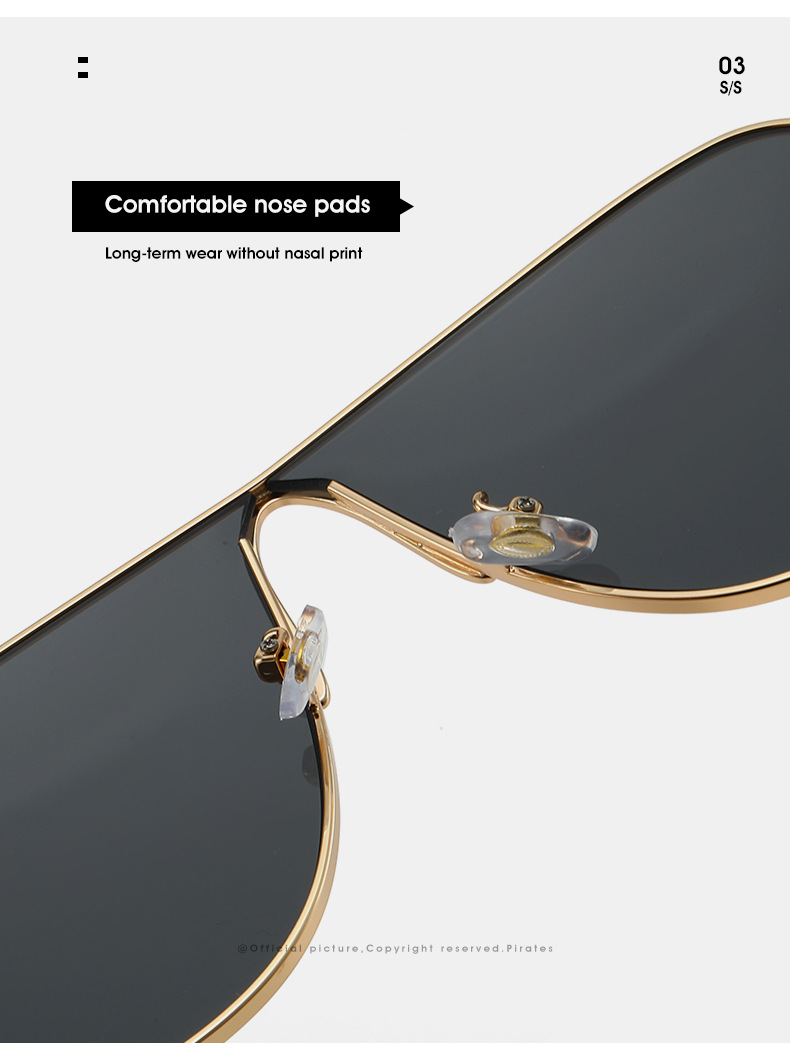 Retro Metal Pilot Style Sunglasses - Angled View - Vintage Pilot Design