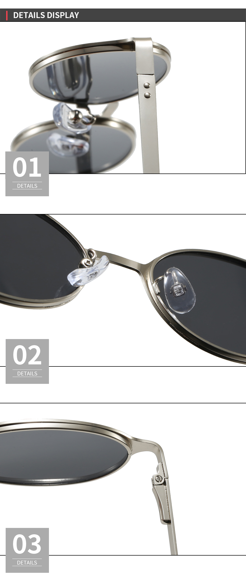 Vintage Small Round Sunglasses Model Lifestyle