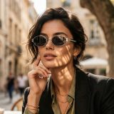 Retro Slim Oval Metal Sunglasses Vintage Y2K Eyewear