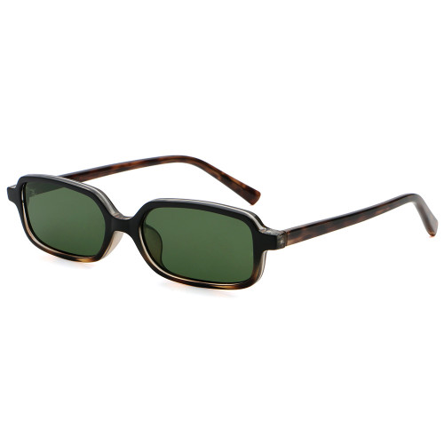 Vintage Narrow Rectangular Sunglasses for Women Men