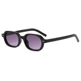 Retro Narrow Oval Tinted Lens UV400 Protection Sunglasses for Men & Women
