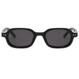 Retro Narrow Oval Tinted Lens UV400 Protection Sunglasses for Men & Women