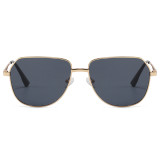 Vintage Irregular Square Metal Frame Shades UV400 Protection Sunglasses for Men Women