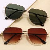 Vintage Irregular Square Metal Frame Shades UV400 Protection Sunglasses for Men Women