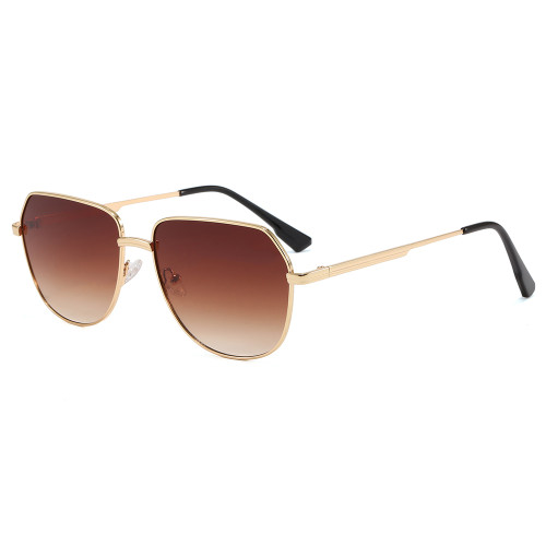 Vintage Irregular Square Metal Frame Shades UV400 Protection Sunglasses for Men Women