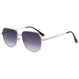 Vintage Irregular Square Metal Frame Shades UV400 Protection Sunglasses for Men Women