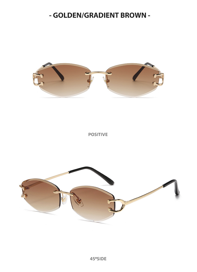Retro Rimless Sunglasses 9