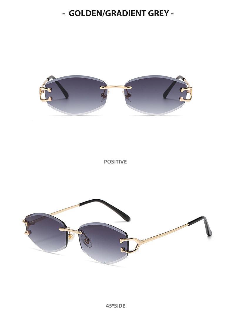 Retro Rimless Sunglasses 6