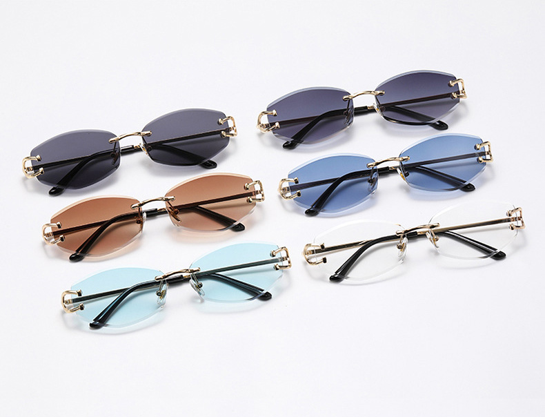 Retro Rimless Sunglasses 1