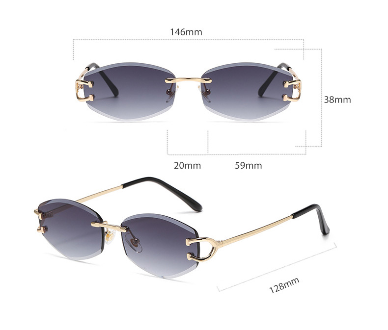 Retro Rimless Sunglasses 5