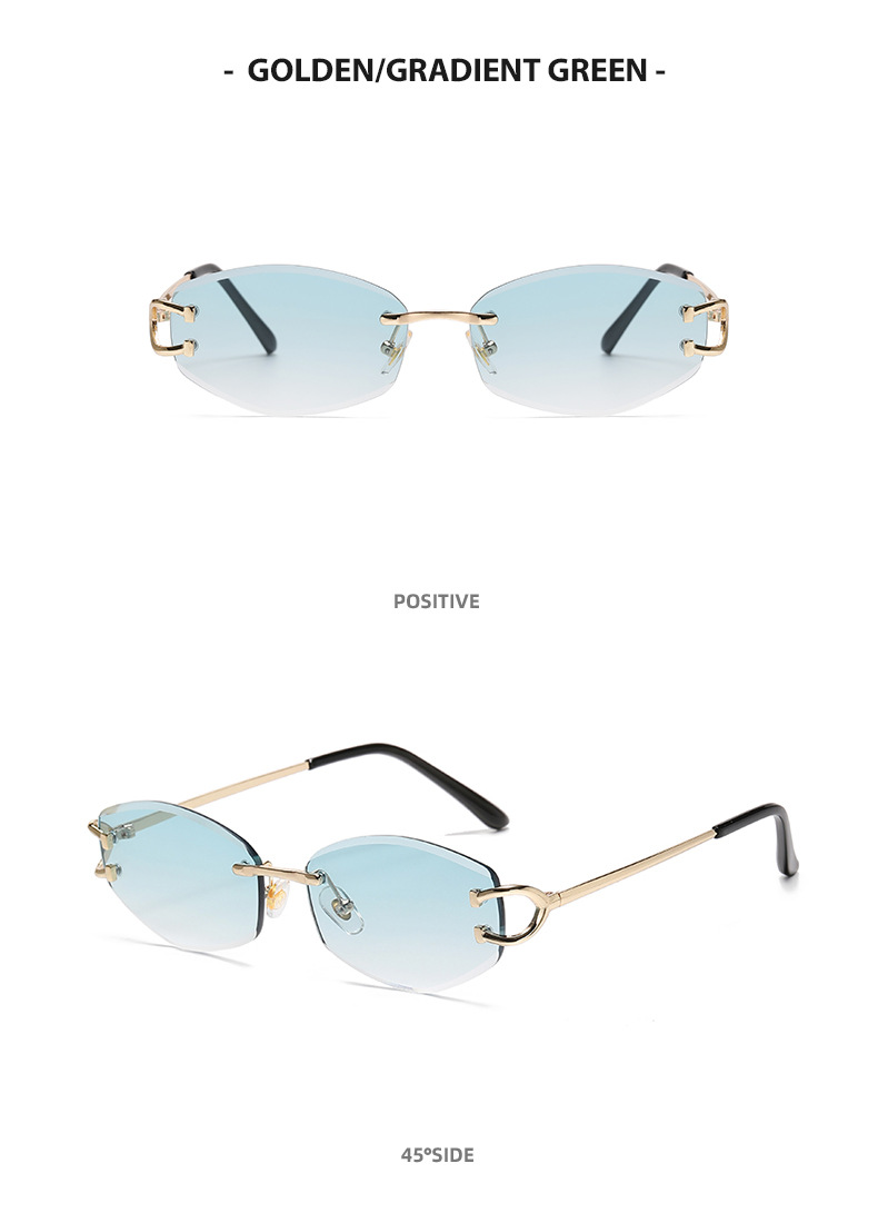Retro Rimless Sunglasses 10