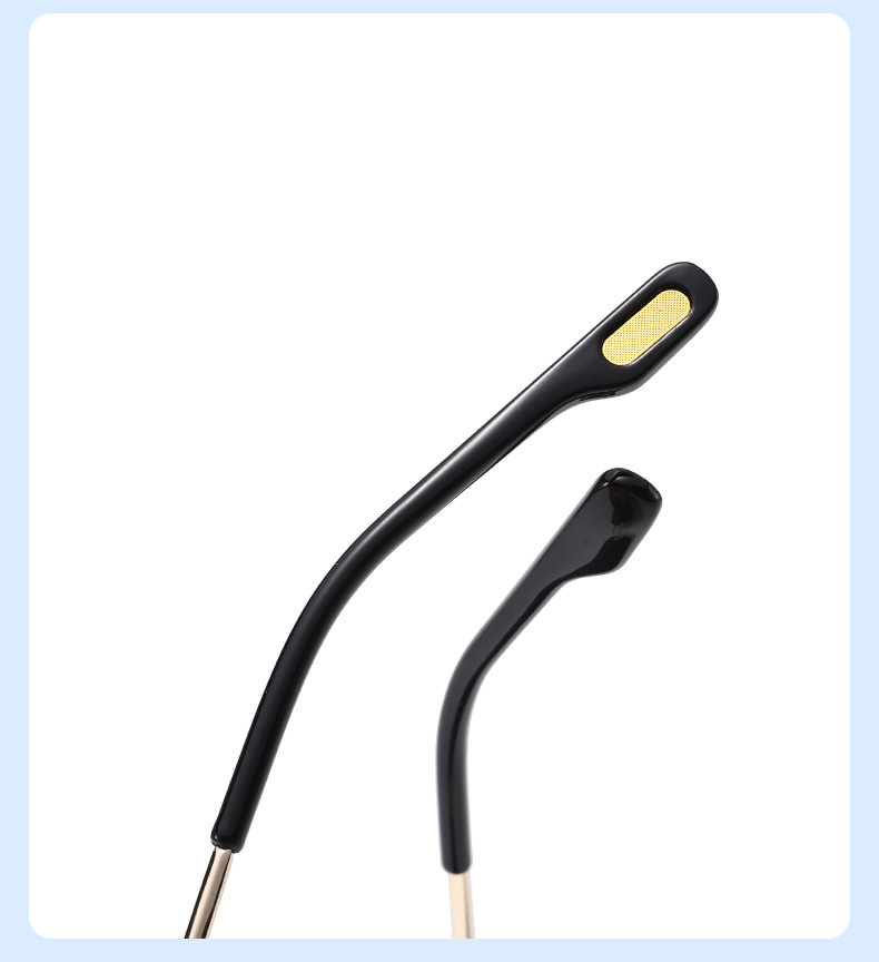 Rimless square sunglasses details