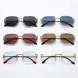 rimless square sunglasses in 6 colors