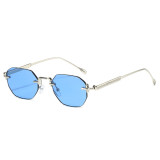 Rimless Polygon Gradient Lens UV400 Protection Shades Sunglasses for Men & Women