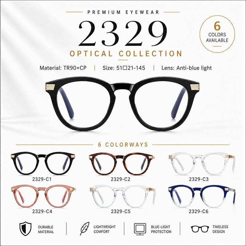 Anti-blue TR90+Metal eyewear catalog cover