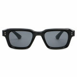C1-black-grey-angle.jpg | C1 black grey rectangle sunglasses front view
