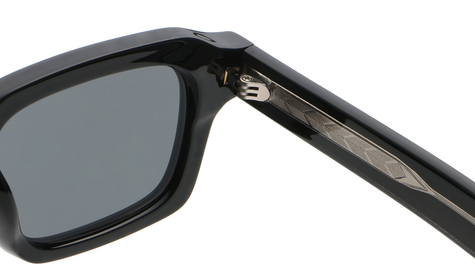 Retro Rectangle Sunglasses Black Frame - Product Flat Lay