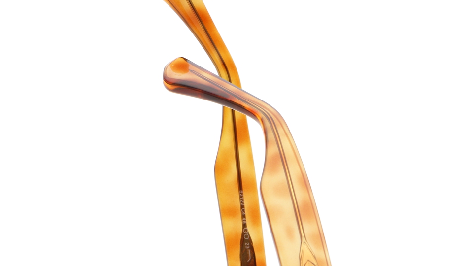 Retro Rectangle Sunglasses Yellow Frame - Model View