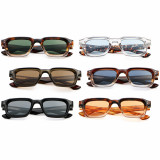 Retro Rectangle Sunglasses for Men and Women – Thick Frame Vintage Style