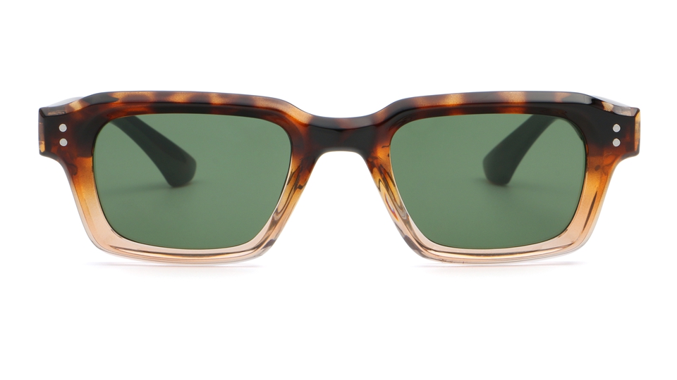 Retro Rectangle Sunglasses White Frame - Product View