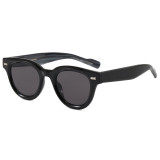Retro Round Reinforced Wire-Core Temples Outdoor Vacation Sunglasses