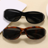 Y2K Sporty Wrap Around Oval UV400 Protection Shades Sunglasses