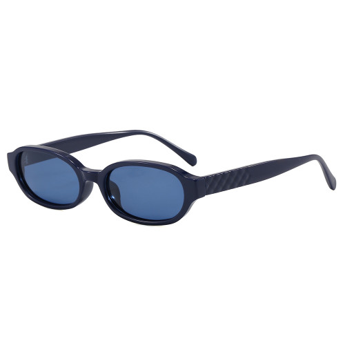 Retro 90s Oval Slim Frame Shades Sunglasses for Women Men