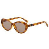 Retro Y2K Oval Cat Eye Sunglasses for Women