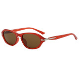 Retro 90s Cat-Eye Slim Rectangle Shades Sunglasses for Men Women