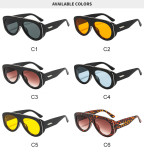 Y2K Oversized Thick Frame Shield Sunglasses for Men Women