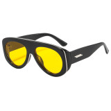 Y2K Oversized Thick Frame Shield Sunglasses for Men Women