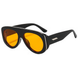 Y2K Oversized Thick Frame Shield Sunglasses for Men Women